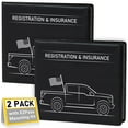 thumbnail image 1 of CANOPUS Car Registration and Insurance Holder, Car Document Holder, Vehicle Registration and Insurance Card Holder, Wallet Vehicle Paperwork Organizer (2 Pack), TRUCK, 1 of 7