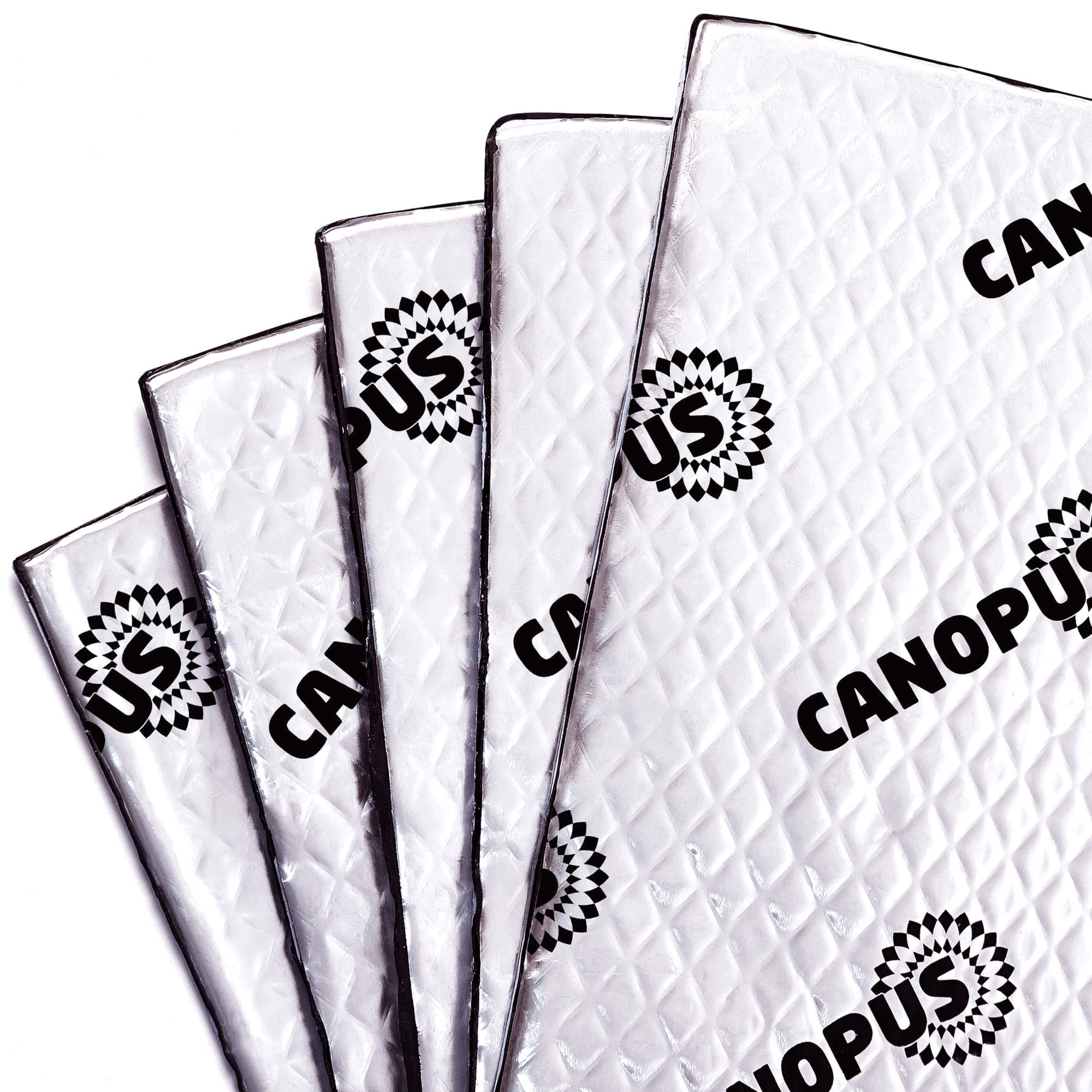 Canopus Car Sound Deadening Mat, 80 Mil 18 Sqft, Pack of 9 Sheets, Butyl Sound Deadener Mat, Audio Car Sound Dampening Material for Car Trunk, Door, Floor and Ceiling, SilveM