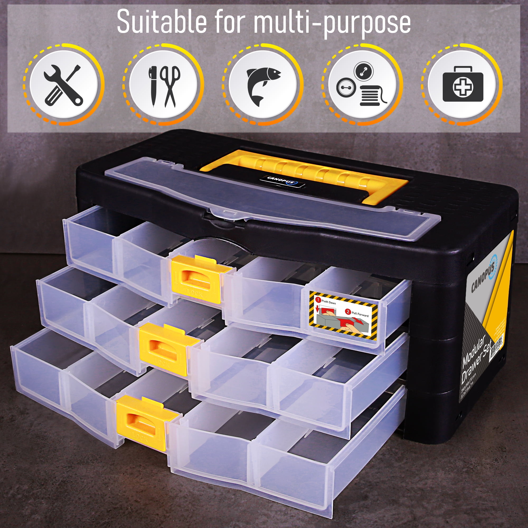 Beyond By Small Parts Organizer Box With Dividers