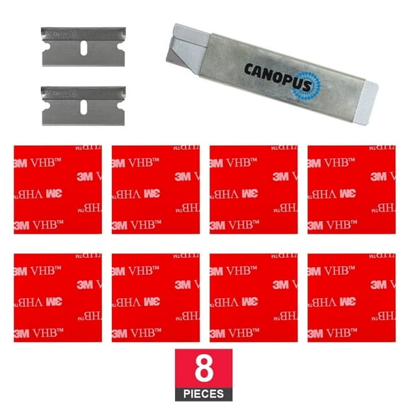 CANOPUS Double-Sided Foam Tape Adhesive, 3M 4900 Clear Mounting Squares, 8-Pack, 2" x 2"