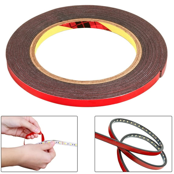 Canopus Double Sided, Heavy Duty Adhesive, LED Mounting Tape, Waterproof Foam Tape, 0.4in x 32ft, Indoor/Outdoor Craft