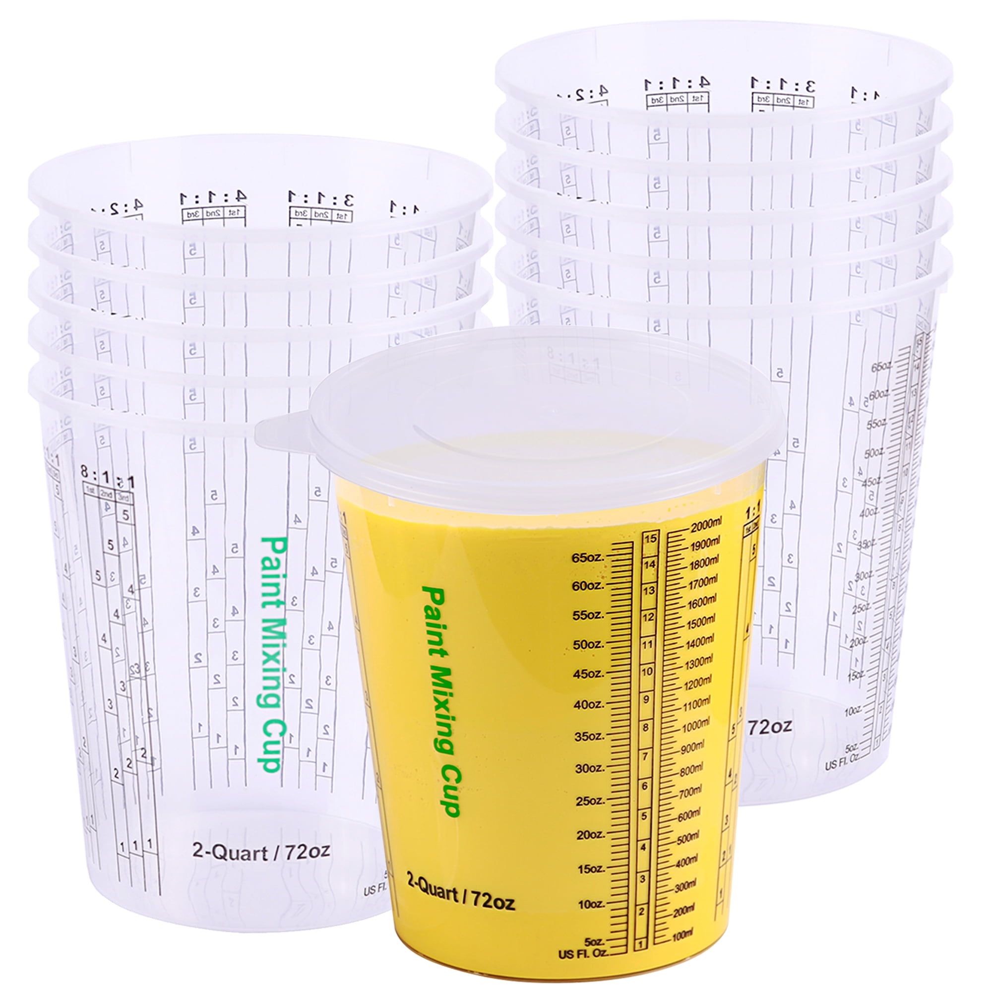 (50 Pcs - Bulk Value) Reli. 32 oz (1 quart) Paint Mixing Cup | Disposable  Measuring Cups | Clear Plastic Mixing Cups for Paint, Epoxy, Resin,  Pigments