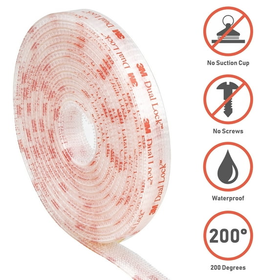 Canopus Picture Frame Hanging Strips, Mounting Tape, Dual Lock Reclosable Fastener, 0.5in x 6ft, Heavy Duty, Multi-Purpose, Great in/Outdoor for Metal, Glass, Wood, Acrylic Surface