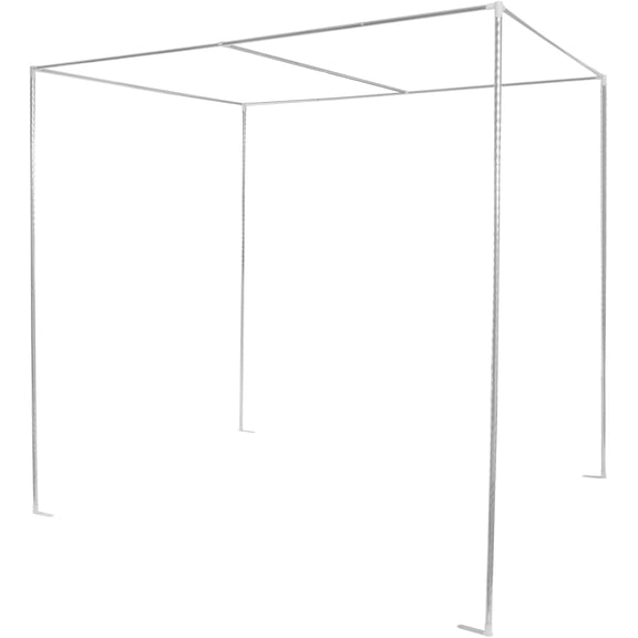 Canopy Bed Frame, Bed Canopy Frame Poles Corner Bracket, Post 4 Corner Bed Poles Netting Bracket Stainless Steel Silver Post with Accessories (Queen)