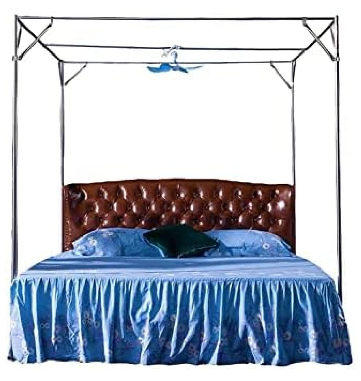 Canopy Bed Netting Stainless Steel Frame, 25MM Thickening 4 Corner Bed