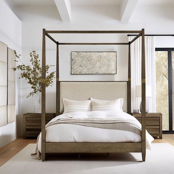 Canopy Bed Queen Brown See below