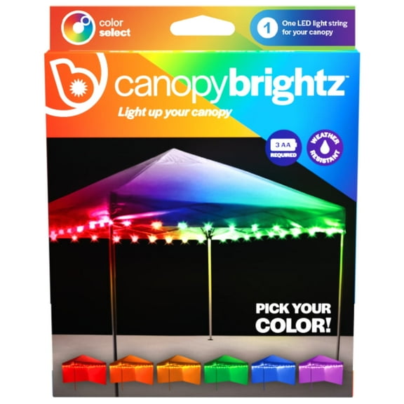 Brightz CanopyBrightz LED Tent Lights – 40ft String for 10x10 Tents - Color Select