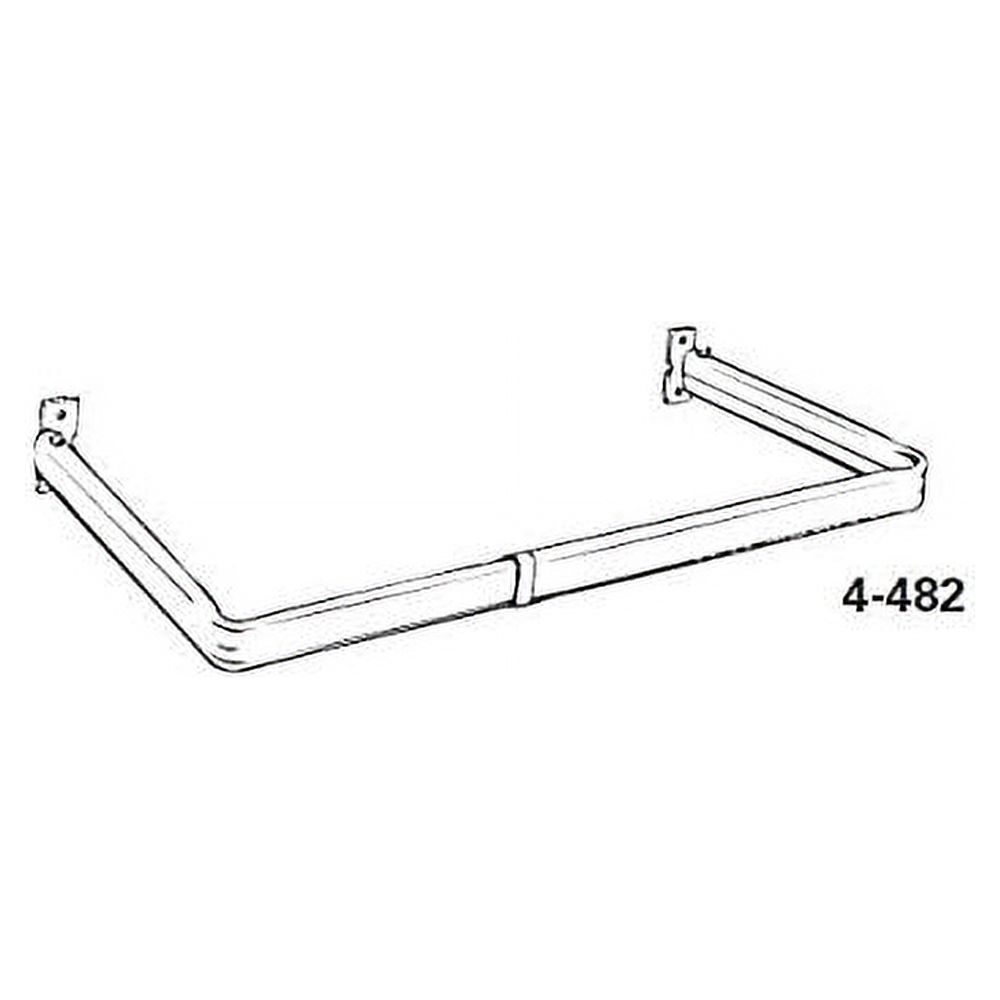 Canopy Curtain Rod, 28 to 48Inch Adjustable Width, White