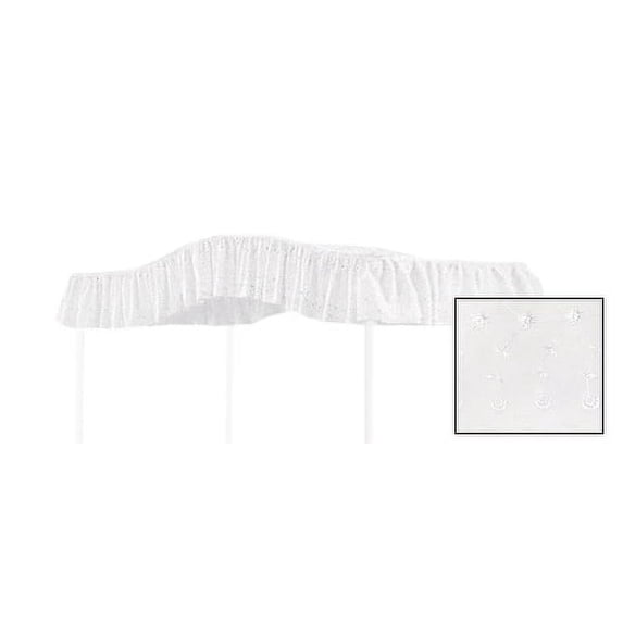 Canopy Drape Curtain - Crib Size - White Eyelet Design - Perfect to use on Your Existing Canopy Frame