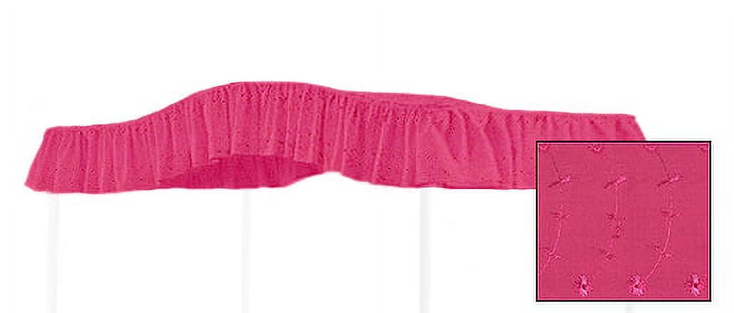 Canopy Drape Curtain - Full Size - Hot Pink Eyelet Design - Perfect to use on Your Existing Canopy Frame