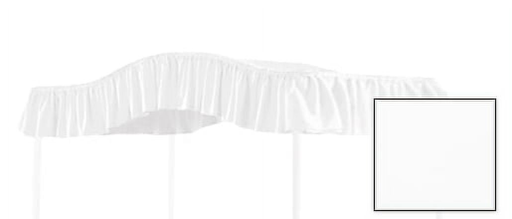 Canopy Drape Curtain - Twin Size - Solid White - Perfect to use on Your Existing Canopy Frame