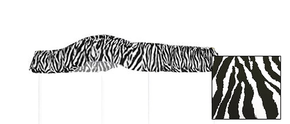Canopy Drape Curtain - Twin Size - Zebra Animal Print - Perfect to use on Your Existing Canopy Frame