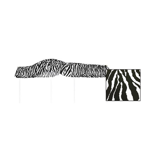 Canopy Drape Curtain - Twin Size - Zebra Animal Print - Perfect to use on Your Existing Canopy Frame