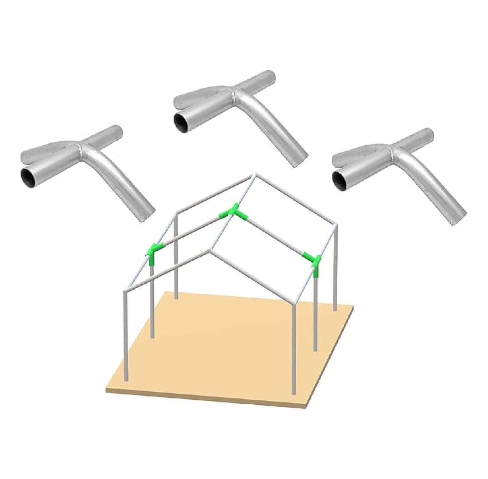 Canopy Fittings Connectors 1-3/8" Frame Set Couplers Carport Tent Shed 3 Way, 4 Way 3/Pack (4-Way)