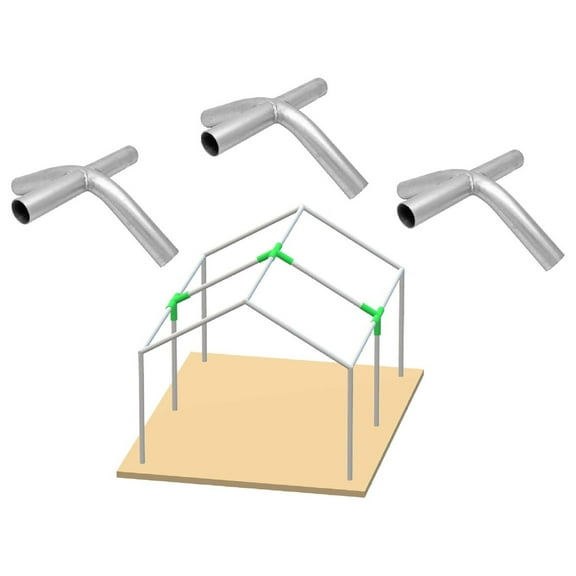 Canopy Fittings Frame Set 1-3/8" Connectors Couplers Carport Tent Shed 3 Way, 4 Way Set 3/Pack, Without Poles (4-Way) 4-Way Gray
