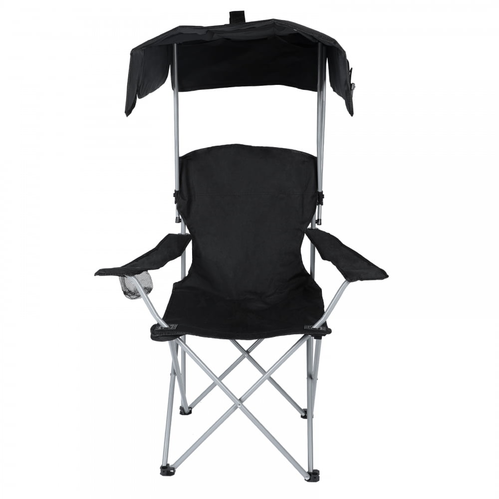 Canopy Folding Chair with Sunshade,Foldable Beach Canopy Chair, Heavy Duty  Sun Protection Camping Chair with Steel Frame,Lawn Patio Chair with Cup  Holder,for Outdoor Beach Camp Park Beach 