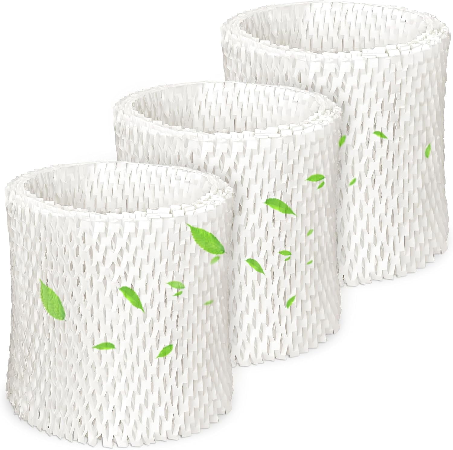 Canopy Humidifier Filters Replacement Bedside Filter Compatible with & Nursery Humidifiers Wood Pulp Paper Honeycomb (3pcs White)