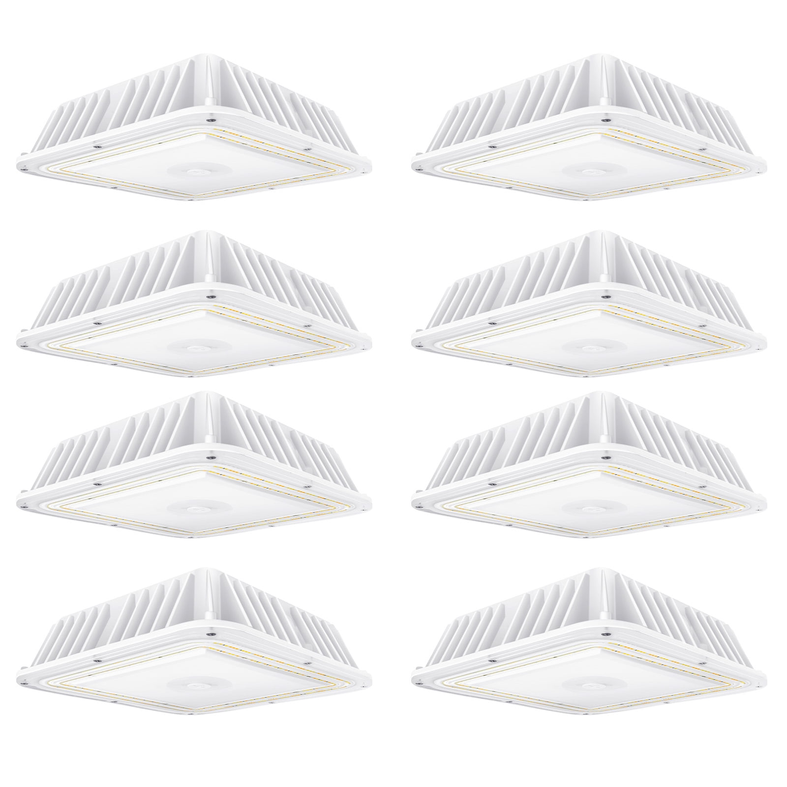 Canopy Lights Outdoor, 60/70/80W, 3000/4000/5000K Selectable, Up To 11200LM,Waterproof Led Lights for  Gas Station, Garage, Carport, 120-277V Commercial Grade