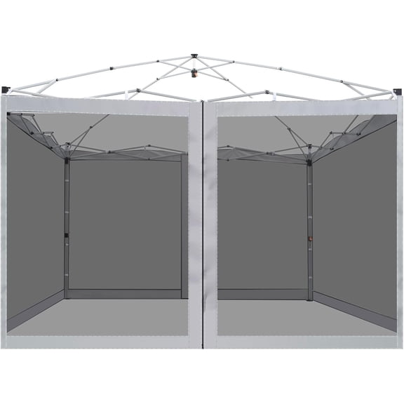 Canopy Mosquito Net for 10x10 Pop up Canopy Gazebo Tent, Replacement Netting Screen Mesh Sidewalls for Patio, Backyard, Camping, Outdoor Use (Net Only) (Grey)
