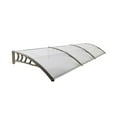 thumbnail image 1 of Canopy Outdoor Window Door Canopy, 96x300cm Household Application Door/Window Rain Cover Eaves Canopy, UV Rain Snow Protection, Aluminum Bracket, Polycarbonate Canopy, 1 of 8