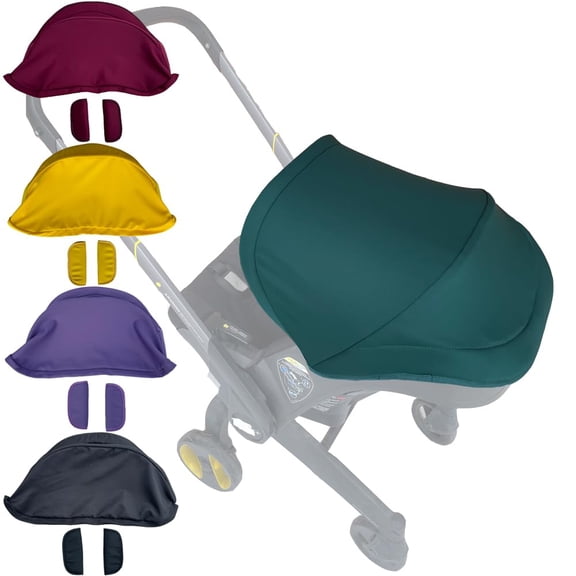 Canopy Replacement Compatible with Doona Car Seat Strollers, 3-Piece Thickened Hood and Shoulder Pads Set, High-Opacity Sun Shade, Machine Washable (No Rods)