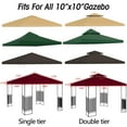 thumbnail image 1 of Canopy Replacement Top Cover Double Tier Patio Grill Gazebo Tent Roof Replacement Top Outdoor Gazebo Tent Shelter 10'x10', 1 of 7