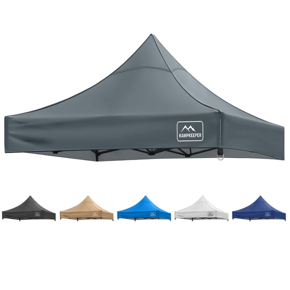 Canopy Replacement Top Cover Roof for 10x10 Peak Pole Straight Leg Canopy Tent,PU-Coated 500D Polyester UV Waterproof,for Outdoor Commercial Garden Patio Sun Shade(Top Only) (Gray)