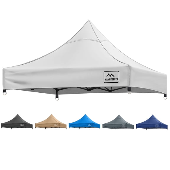 Canopy Replacement Top Cover Roof for 10x10 Peak Pole Straight Leg Canopy Tent,PU-Coated 500D Polyester UV Waterproof,for Outdoor Commercial Garden Patio Sun Shade(Top Only) (White)