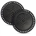 thumbnail image 1 of UU&T Shower Drain Hair Catcher, 2 Pcs Stainless Steel with Silicone Edge Drain Protector for Bathroom, Black, 1 of 9