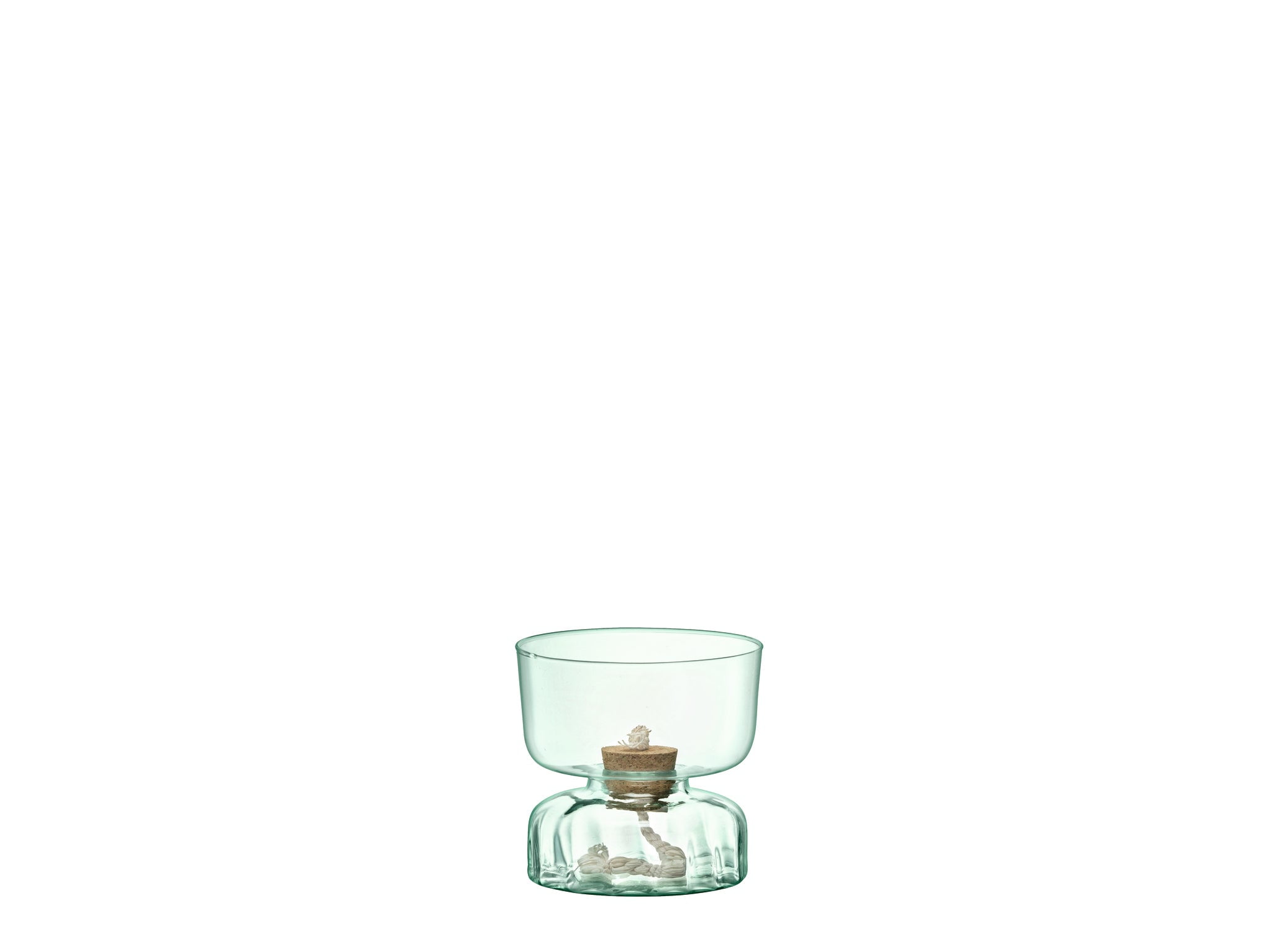 5" Clear Recycled Glass Self-Watering Planter with Cork
