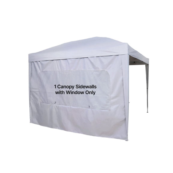 Canopy Sidewall 10x10 ft, Waterproof Tent Side Wall, Sun Protection for Outdoor Events, Camping, Vendor Booths (1 Pack, White)