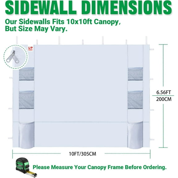 Canopy Sidewalls 10x10 FT for Pop Up Canopy