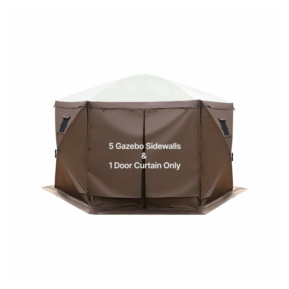 Canopy Sidewalls 5.67x4.85ft, 6-Pack, Waterproof Tent Walls for 10x10 & 12x12 Canopies, Zipper Door & Windows, Vendor Booth Sunshade