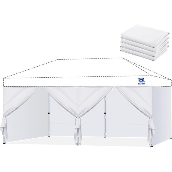 Canopy Sidewalls fit Pop Up Tent, Waterproof 99% UV Protection Privacy Enclosure for Outdoor Events and Party (4Pcs Sidewalls Only, Frame and Top Not Included)