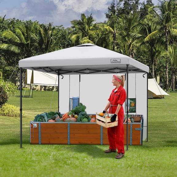 Canopy Sidewalls with 4 Pockets for Pop Up Canopy Frame, 2Pcs Sunwalls fit 10' Outdoor Canopies with Straight Leg (2 Sidewalls ONLY) (White)