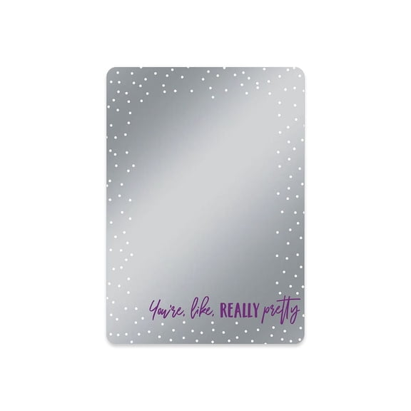 You're Like Really Pretty Magnetic Locker Mirror / Stylish Locker Decor / 5" x 7" Shatterproof School Accessory / Teen Girl Gift / Made In The USA