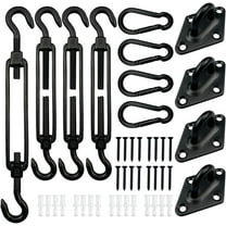 Canopy Sun Shade Sail Hardware Kit 8mm Heavy Duty Shade Sail Hardware Kit for Triangle Rectangle Sun shade Sail Installation Triangle Shade Sails Accessory D
