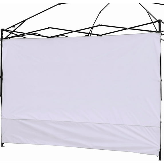 Canopy Sunwall Sidewall Gazebos Tent Waterproof for 10x10ft Pop up Canopy Straight Leg Gazebos Outdoor Instant Canopies 1 Pcs White Canopy Sidewall Only