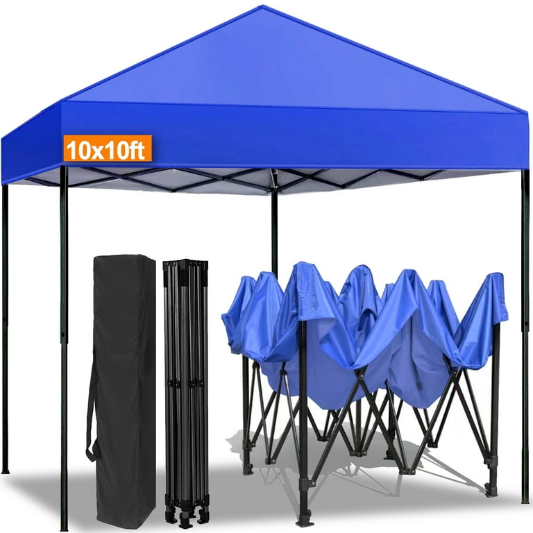 Canopy Tent, 10x10 ft Easy Pop up Outdoor Tent, Portable Straight