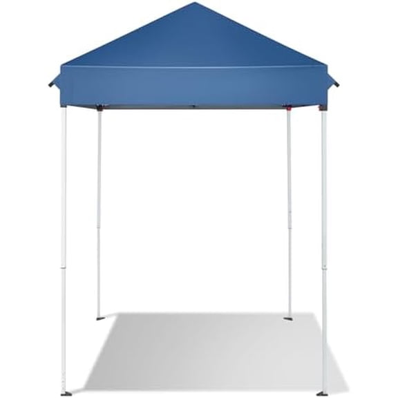 Canopy Tent 5x5 feet Party Tent Gazebo Canopy Commercial Fair Shelter Car Shelter Wedding Party Easy Pop Up (5'x5' (White Frame), Blue)$$Garden &