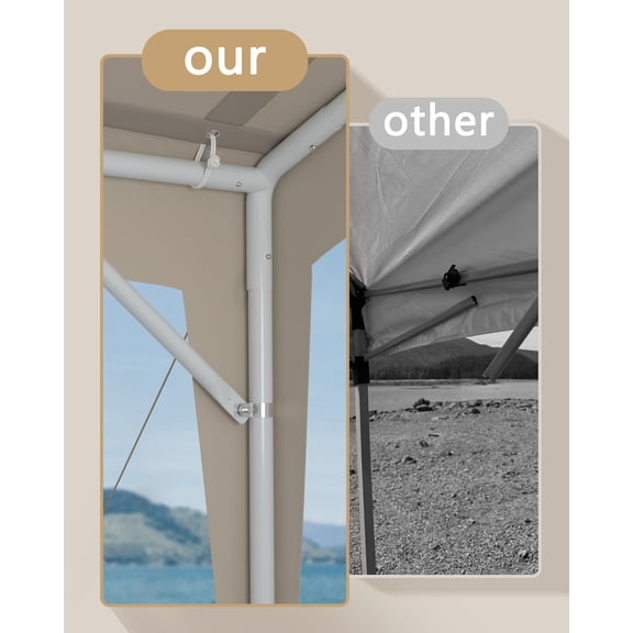 Canopy Tent Commercial, Outdoor Canopy with Waterproof Oxford Fabric, Outdoor Party Tent Ideal for Party,Market, Wedding, Camping, BBQ, Outdoor Event