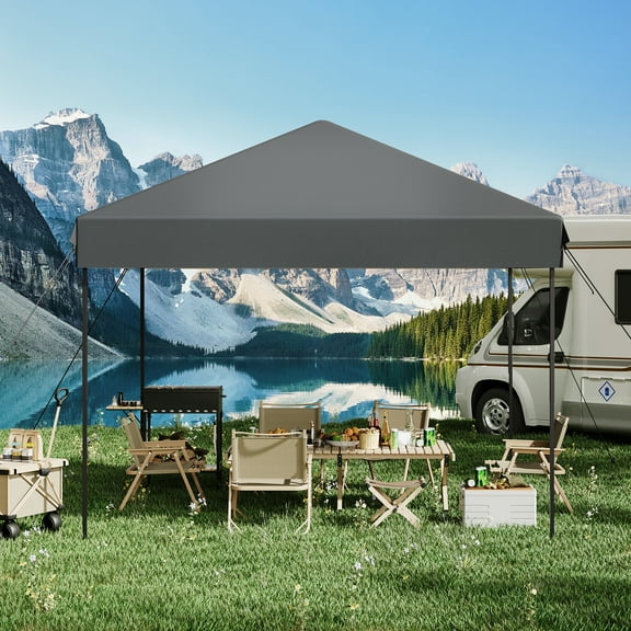 Canopy Tent, Pop Up Canopy Outdoor Instant Tent, Commercial Instant Shelter Tent, 3 Adjustable Heights Canopy with Wheeled Bag, Portable Gazebo Shelter for Patio, Deck, Garden, Beach