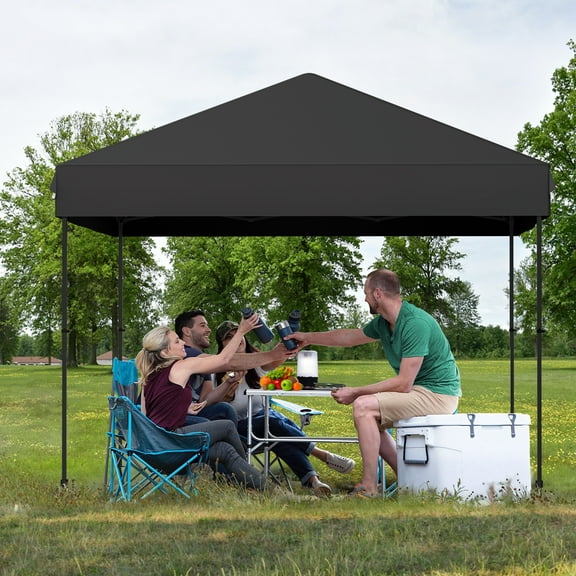 Canopy Tent, Pop Up Canopy Outdoor Instant Tent, Commercial Instant Shelter Tent, 3 Adjustable Heights Canopy with Wheeled Bag, Portable Gazebo Shelter for Patio, Deck, Garden, Beach