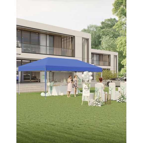 Canopy Tent, Pop Up Canopy Outdoor Instant Tent, Commercial Instant Shelter Tent, 3 Adjustable Heights Canopy with Wheeled Bag, Portable Gazebo Shelter for Patio, Deck, Garden, Beach