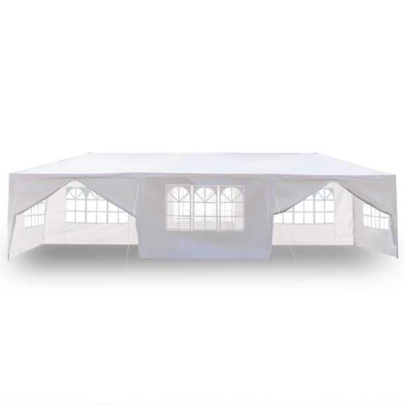 Canopy Tents for Outside, SEGMART 10' x 30' Canopy Tent forOutdoor Party Wedding, Outdoor Canopy Tent w/8 Removable Sidewalls, Heavy Duty Canopy Tent with 2 Doors, White, S609