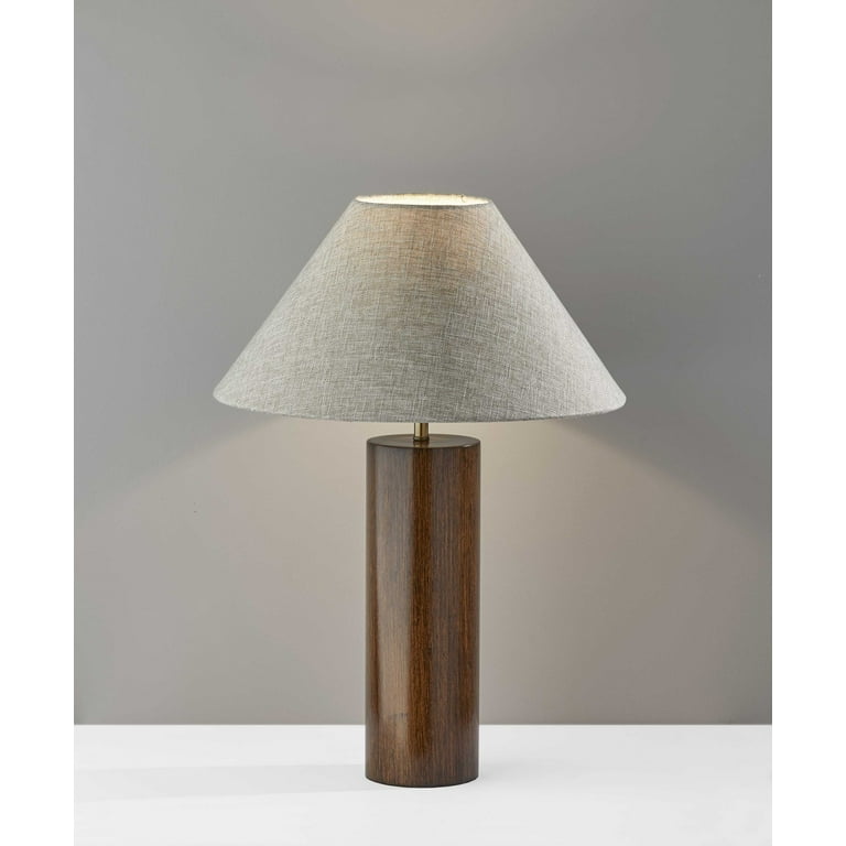 Canopy Walnut Wood Block Table Lamp Canopy Walnut Wood Block Table Lamp