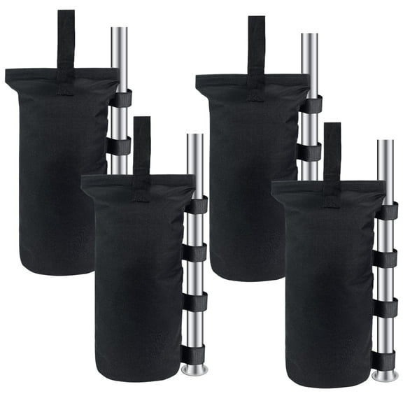 Jorohiker Canopy Weight Bags(150LBS) for Pop up Canopy Tent, Sand Bags for Instant Outdoor Sun Shelter Patio Umbrella,Set of 4, Black