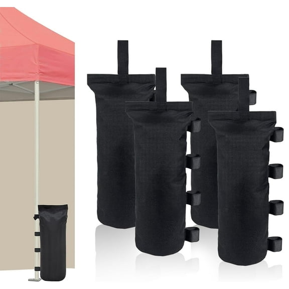 Jorohiker Canopy Weight Bags(120LBS) for Pop up Canopy Tent, Sand Bags for Instant Outdoor Sun Shelter Patio Umbrella,Set of 4, Black