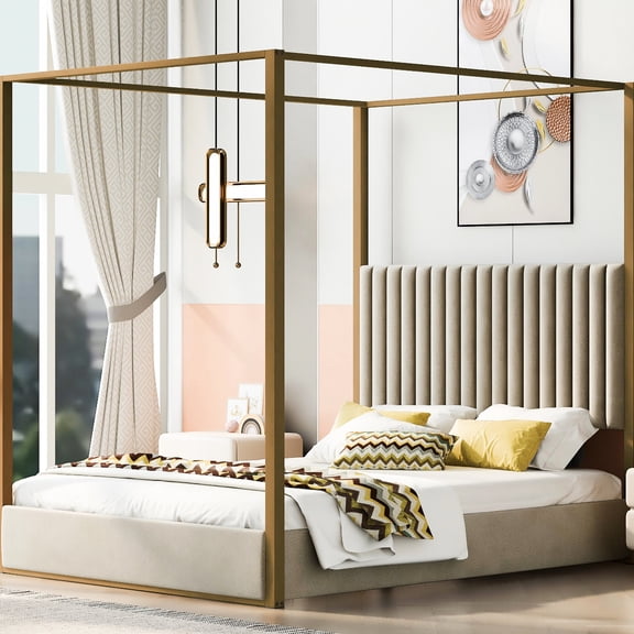 Canopy design for hanging curtains / Create a private sleeping space