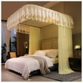thumbnail image 1 of Canopy with Ruffles, U-shaped Double Tier Mosquito Net for Girls Bedroom,Bed Frame Curtain Brackets,Bedroom Decoration, 1 of 8
